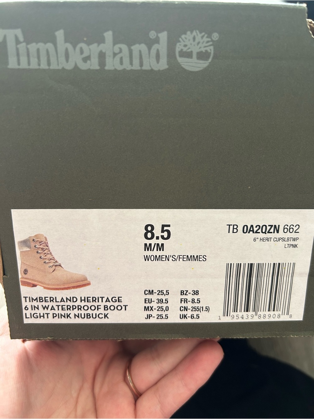 Timberland Women's Lace-Up Boots in Light Pink Nubuck